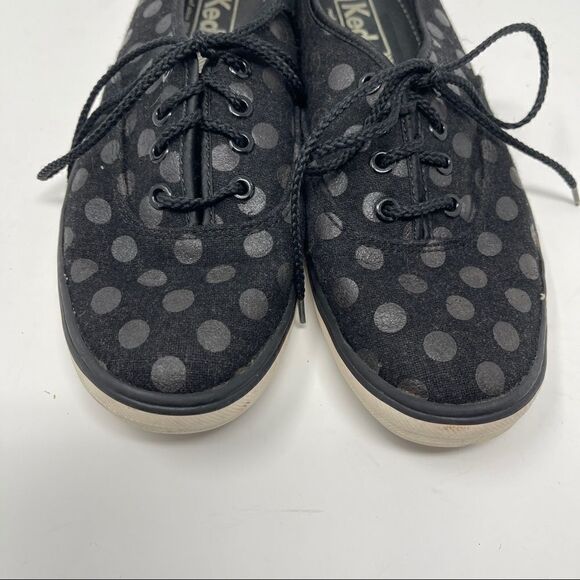 Keds Shoes  Black on Black Polka Dot Casual Lace Up Flat Women’s Size 7 - Picture 3 of 9